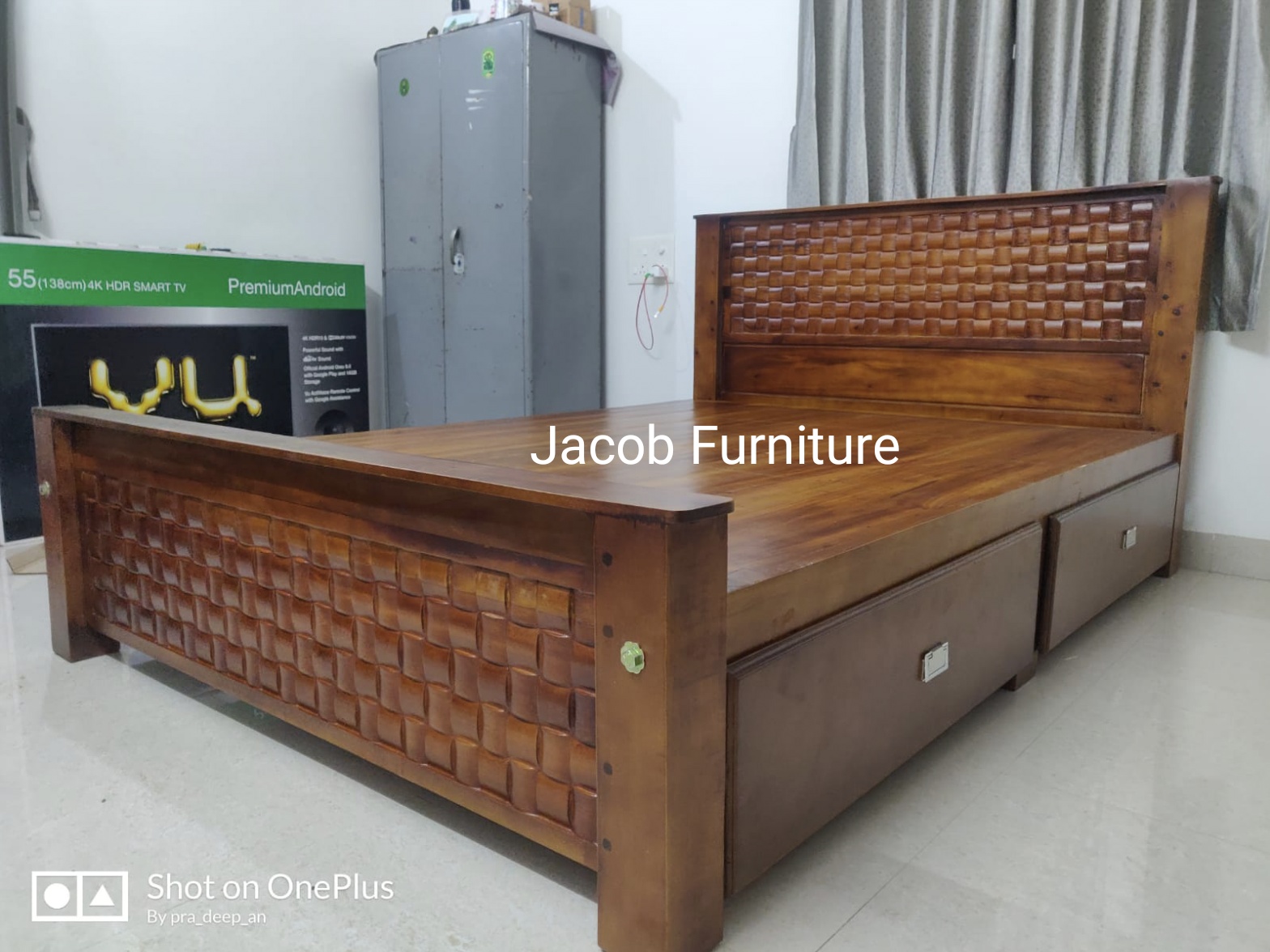 Wooden Cot Model : JFB-50 with Storage - Jacob Furniture